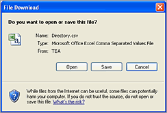 Screenshot of file download dialog