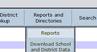 Screenshot of Reports and Directories menu